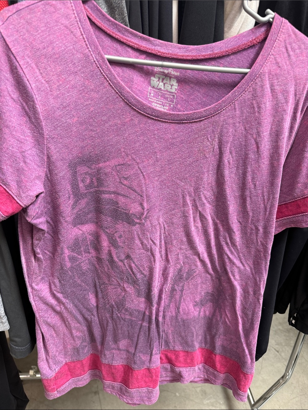 Star Wars Girls Purple & Pink Short Sleeve Graphic Tee